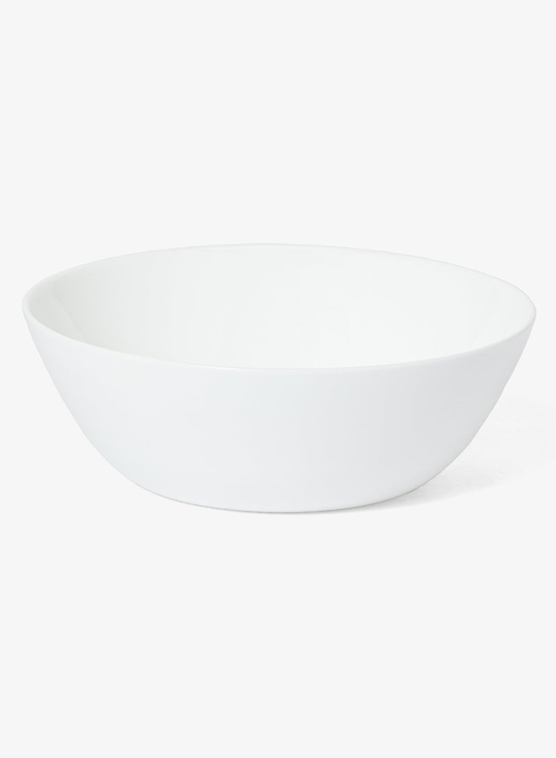 Noon East Set of 6 White Opal Glass Cereal and Soup Bowl, Dishwasher & Microwave Safe Round Bowls for Cereal, Soup, Salad and Rice - Image 2